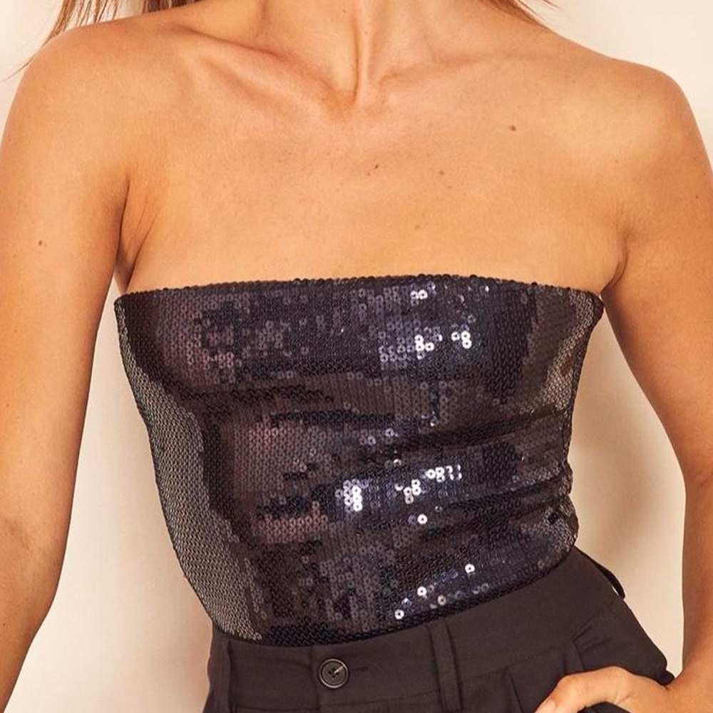 Reformation sequin top